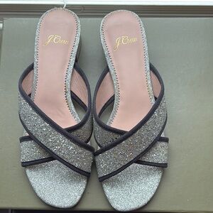 J Crew never worn Florence Glittering sandals……Make an offer!!!